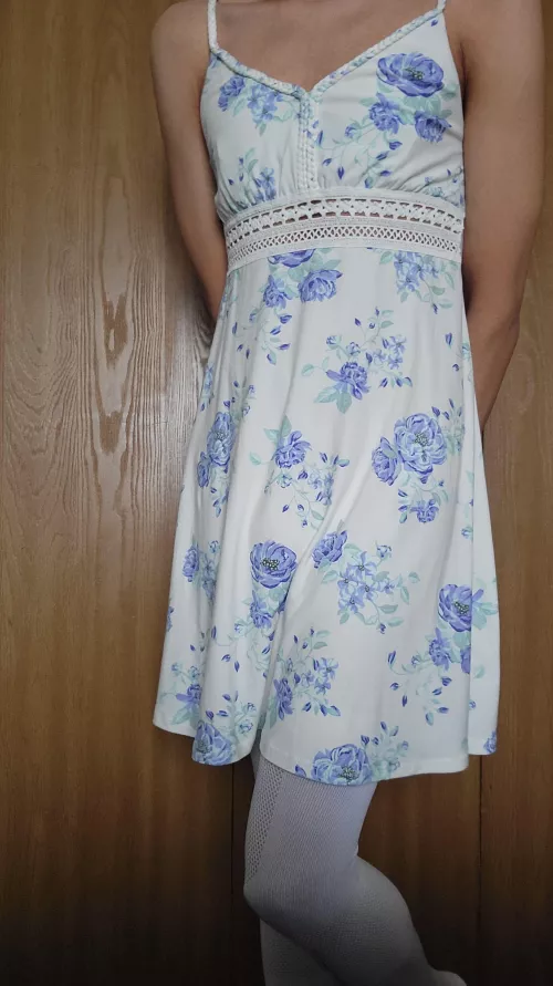 Shy femboy in a dress