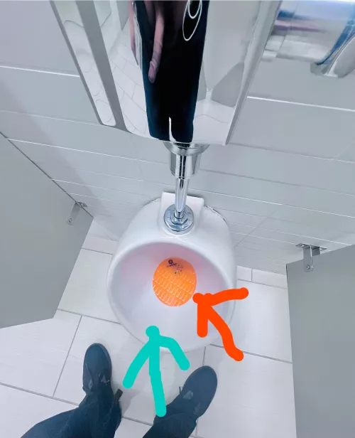 When you guy pee do you aim for the white part ? Or the little thingy at the bottom ?👀