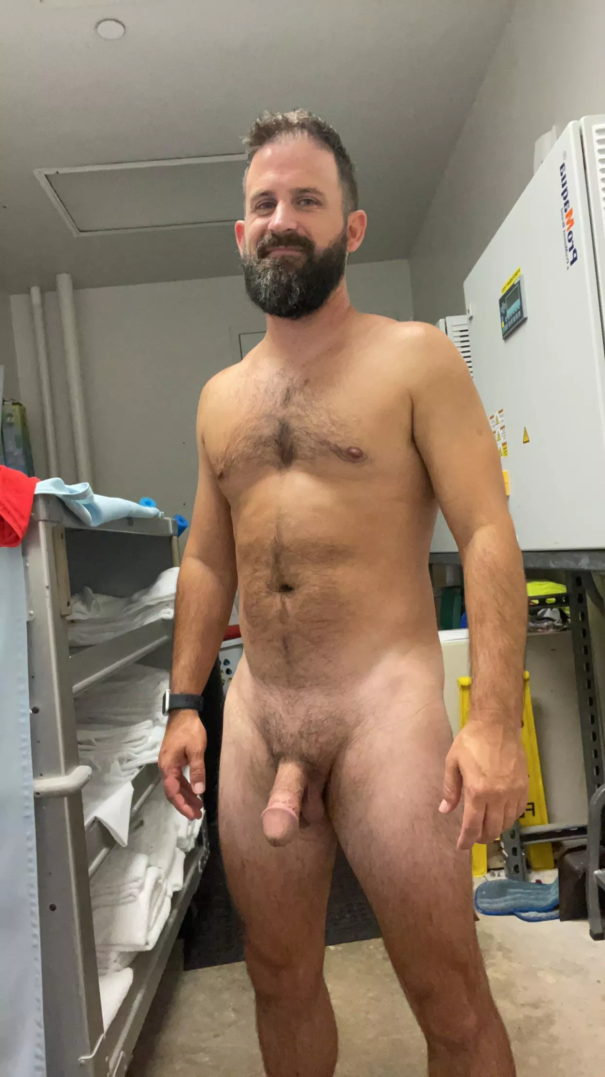 When you’re too hot at work and gotta risk cooling off naked in the closet. 