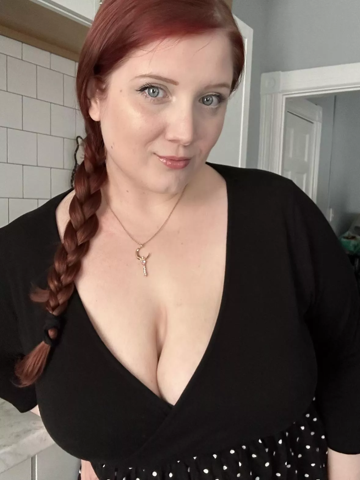 I hope this dress isn’t too low cut