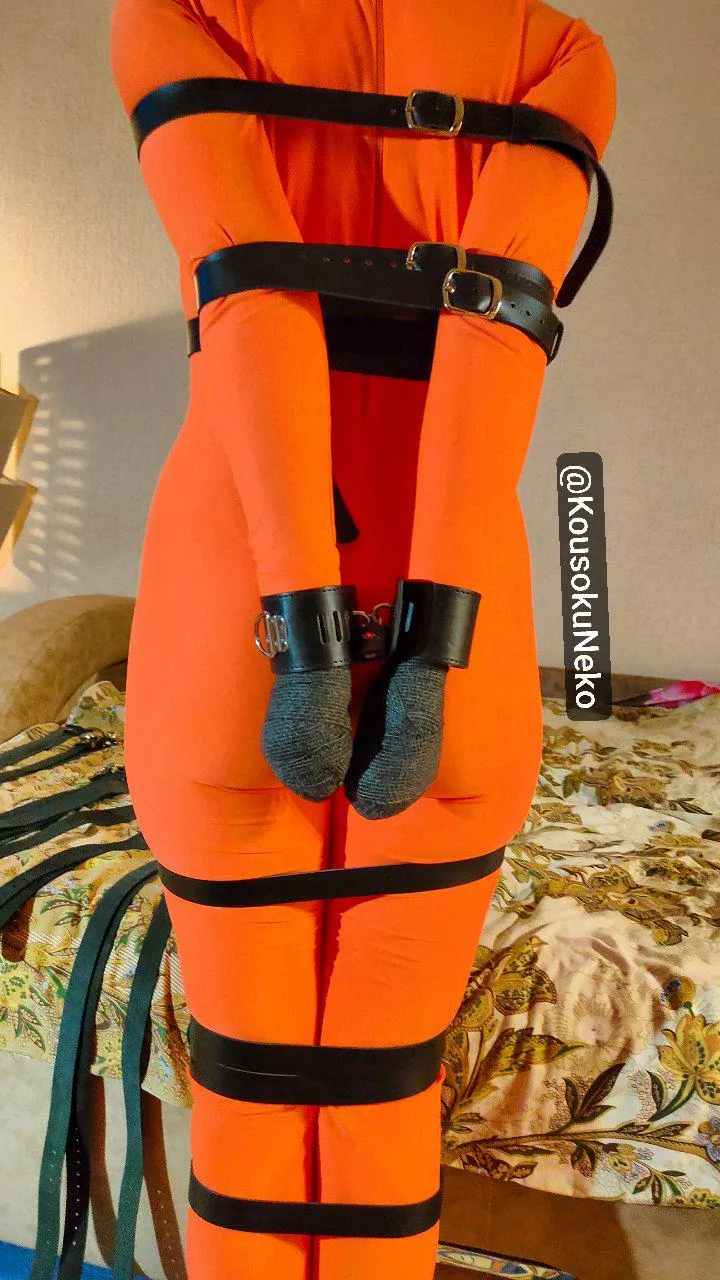 Leather strap cuffs [OC]