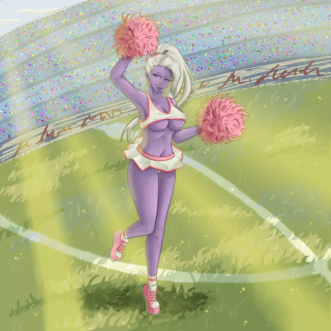 May The Cheerleader Elf Having Fun At The Big Game(Artist Yipsher0306)