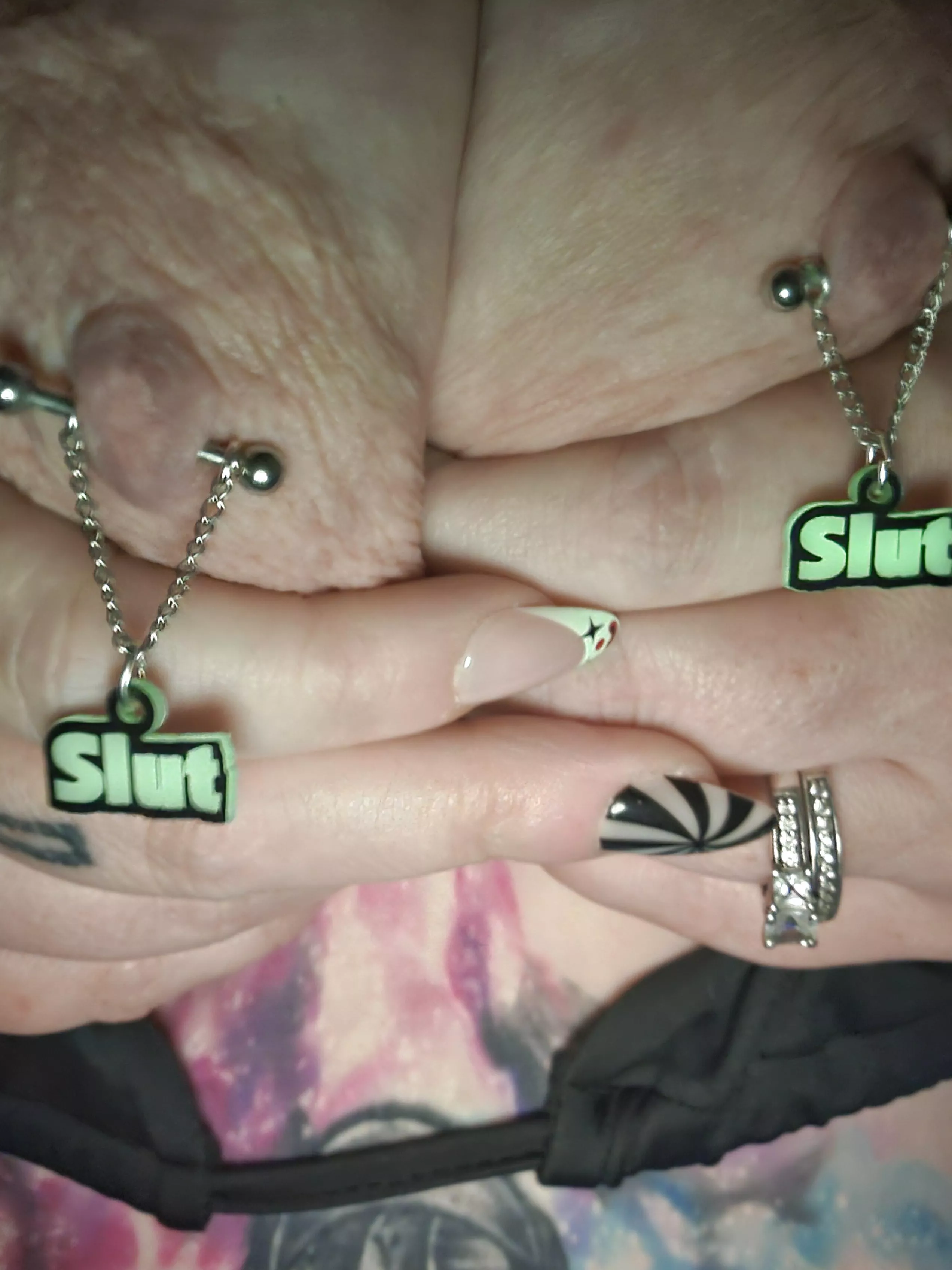 My nails and piercings glow in the dark