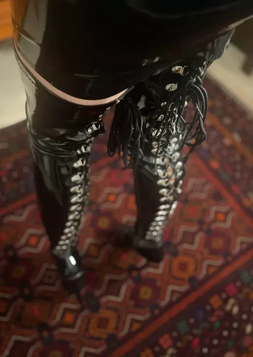 Shiny outfits need shiny shoes to go with them