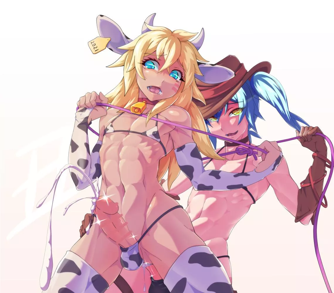 Femboys just milking each other