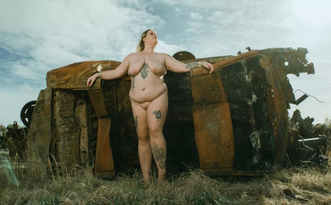 Found this burnt out car during a river swim