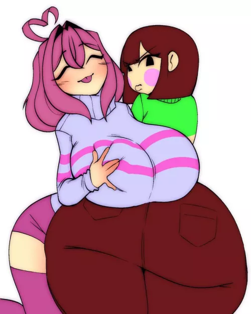 [Frisk and Chara] Ass and Boobs