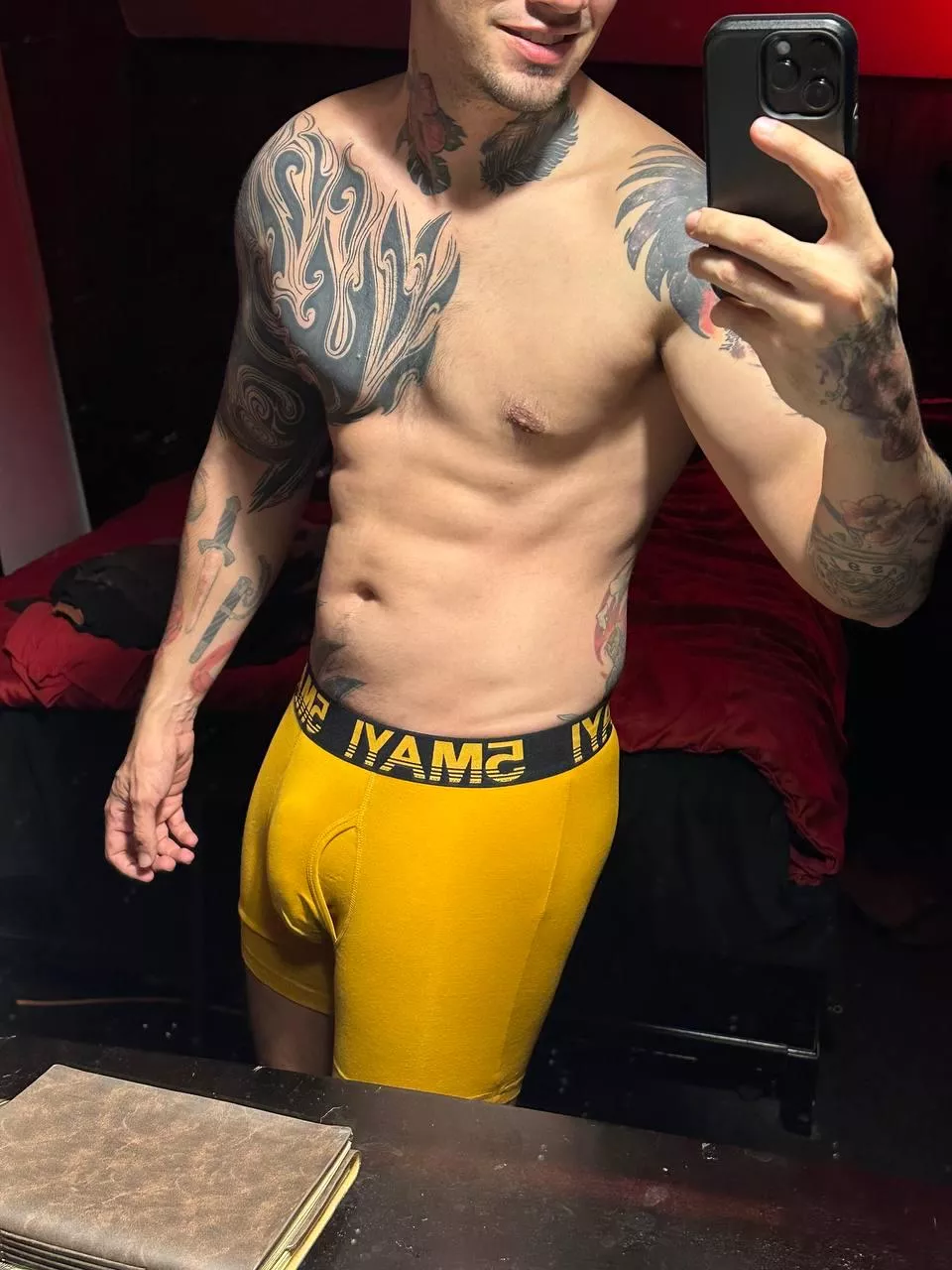 Ink and muscles on display, how's this view?