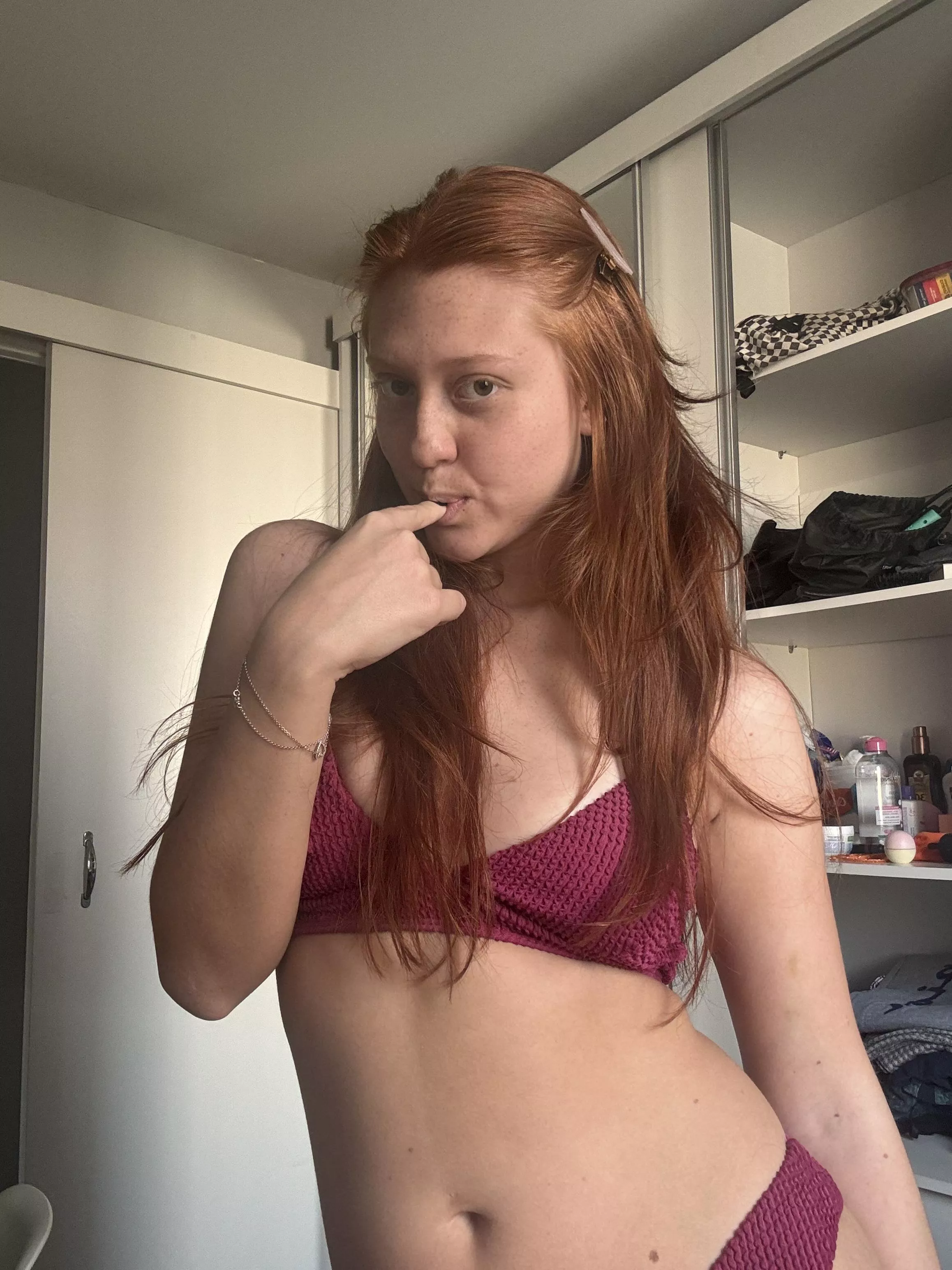 Just you're horny redhead girl 