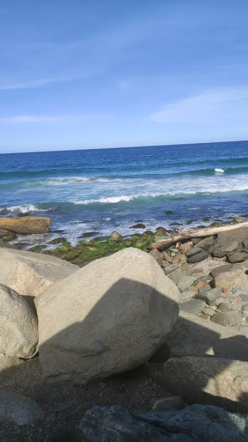 The blue of the sea looks so beautiful today