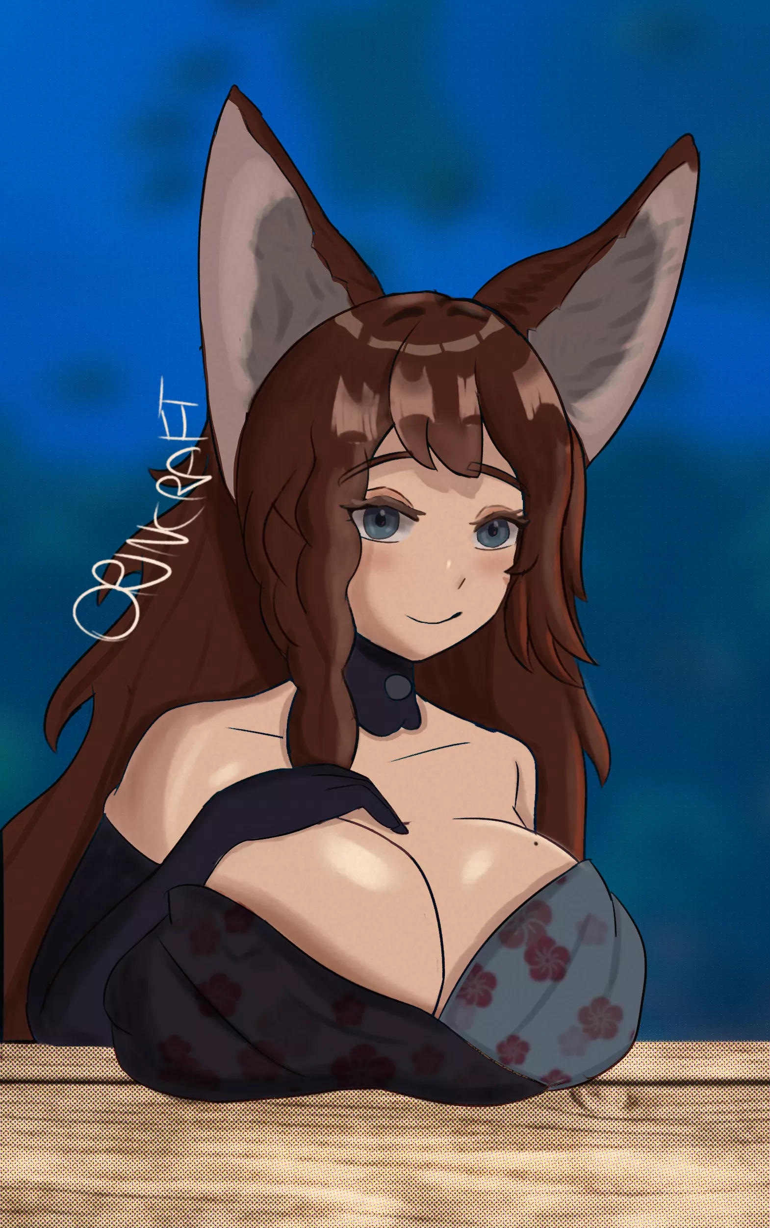 an huge titty Kitsune (art by me)