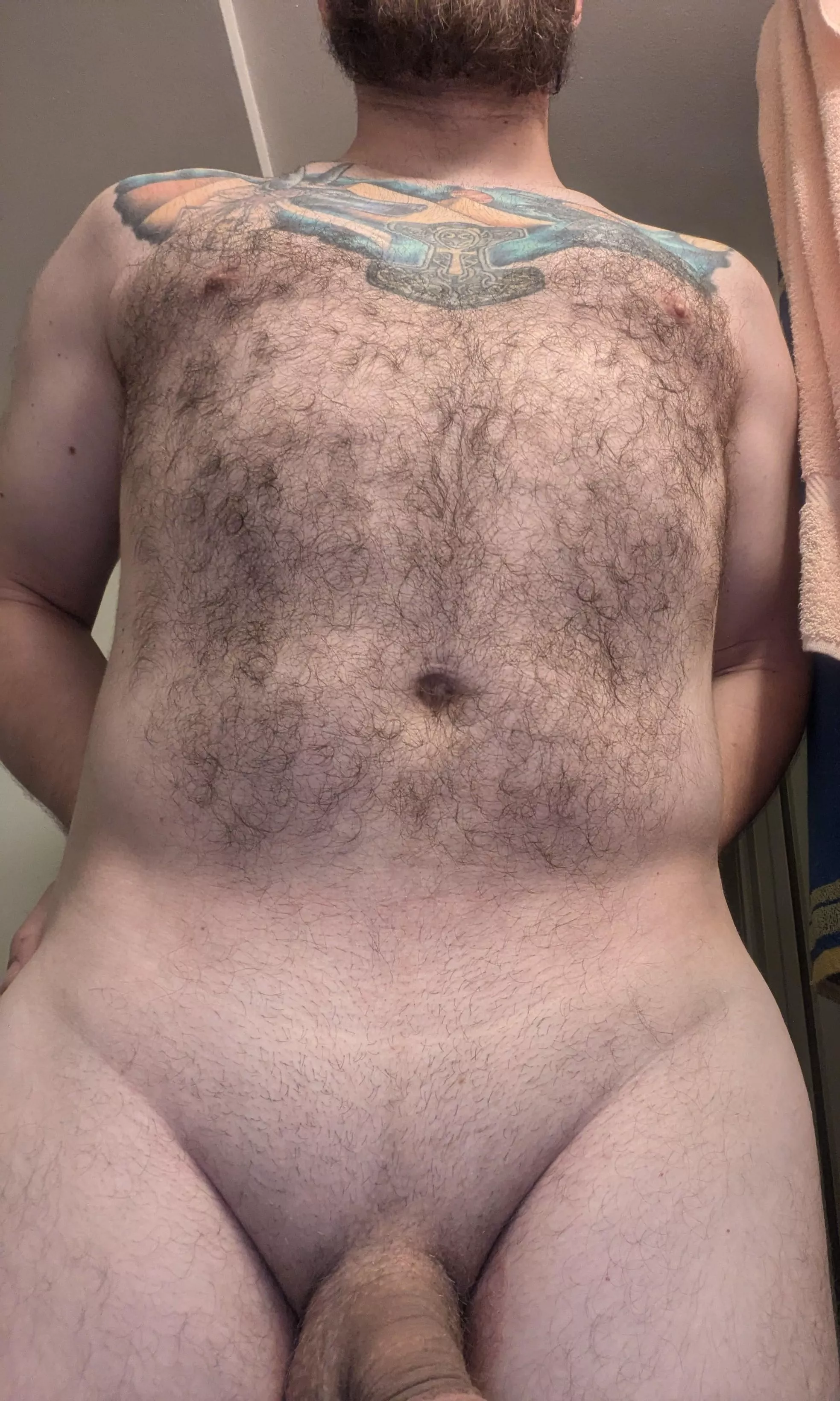 Fresh outta the shower and headed to work 