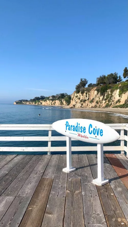 Just look how beautiful the view is, Paradise cove malibu 