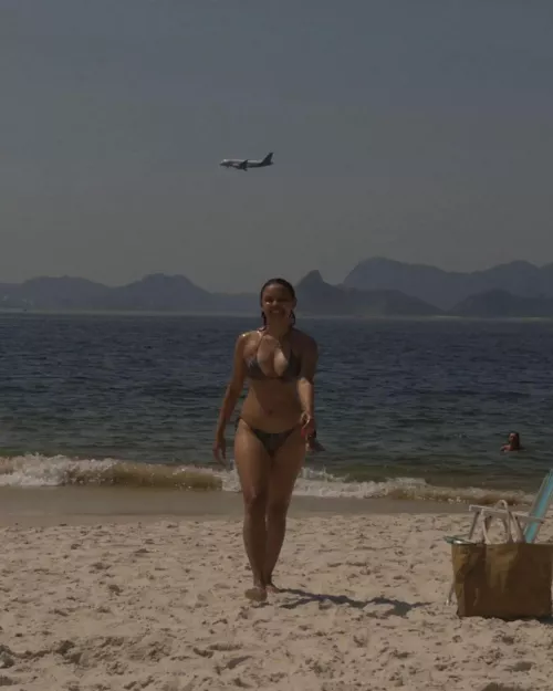 Parading in a Bikini.