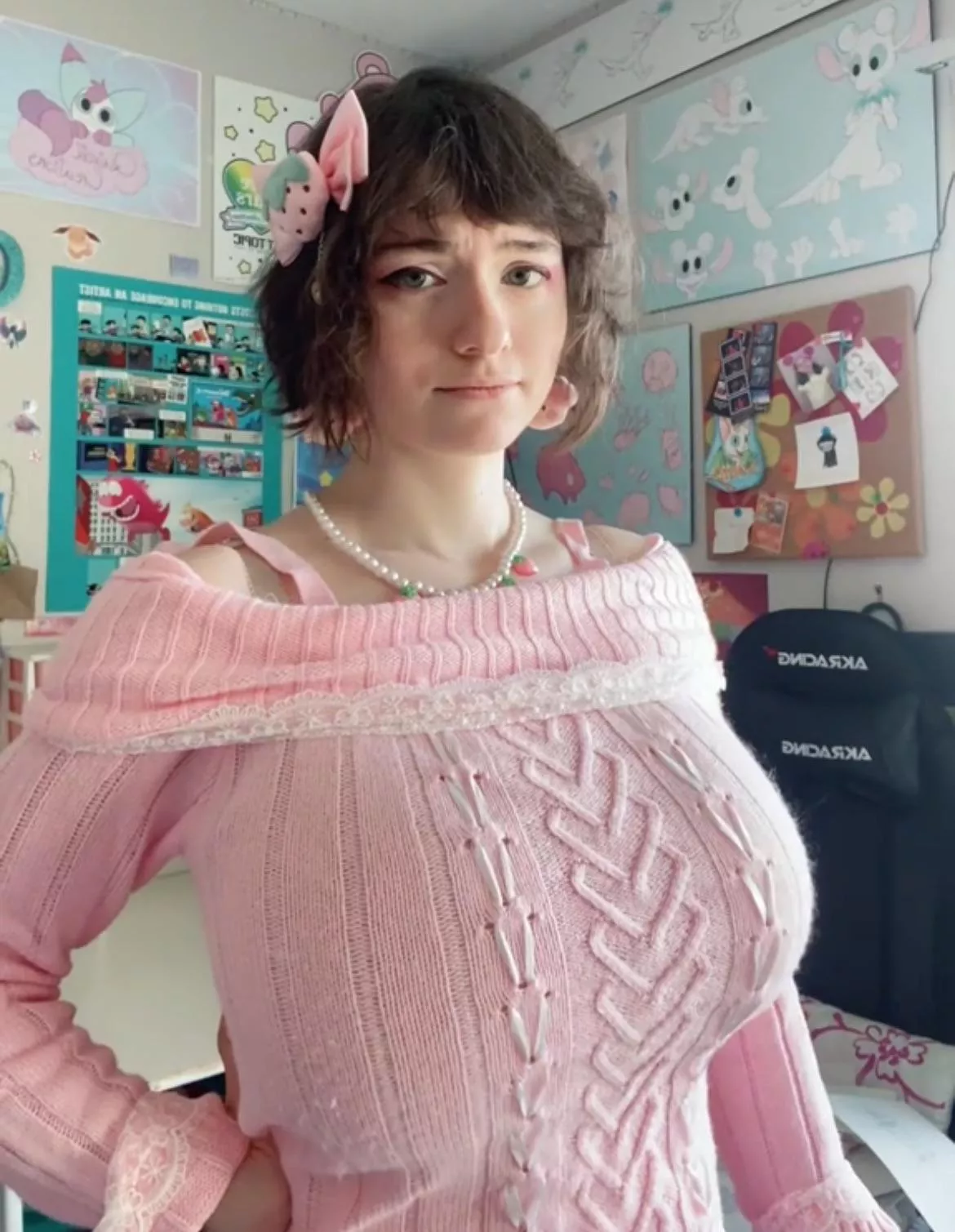 She knows it’s a struggle to hide them. 