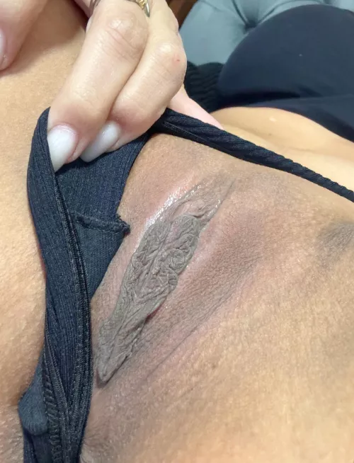 those dark labia shouldn't be covered by panties