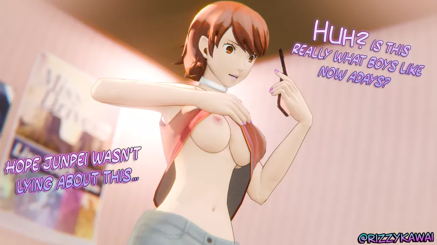 Yukari taking a selfie (@Rizzykawai) 