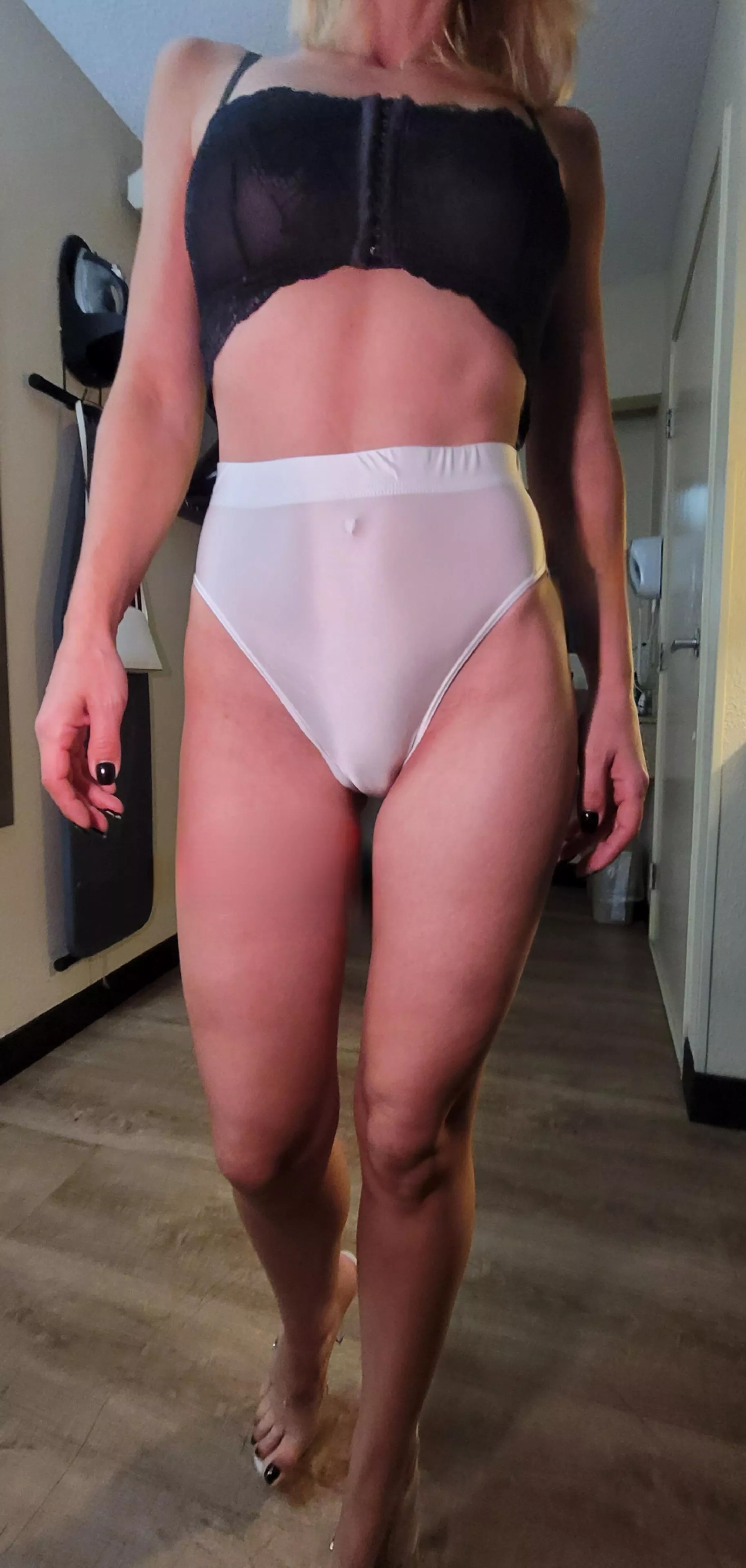 cute white satin panty