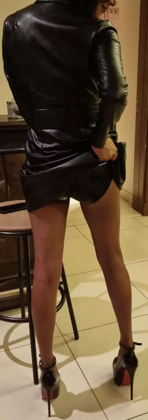 Latex underneath leather this time x