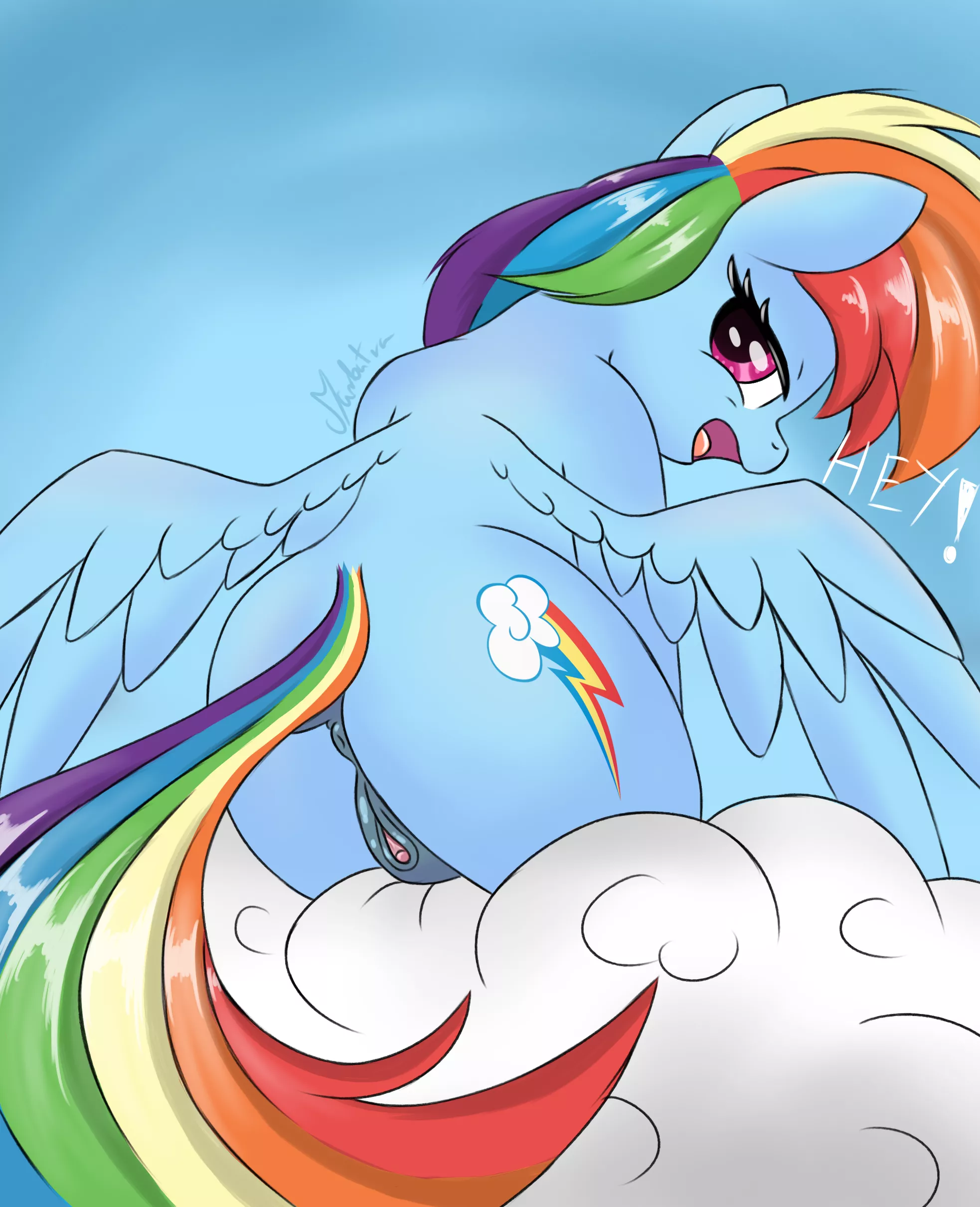 Rainbow catching you take a peak by Marbatra 