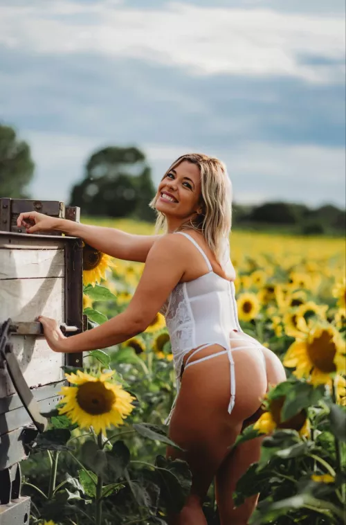 Sexy in the sunflowers 