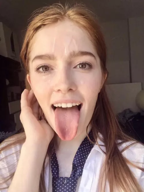 She looks best with cum running down her face 