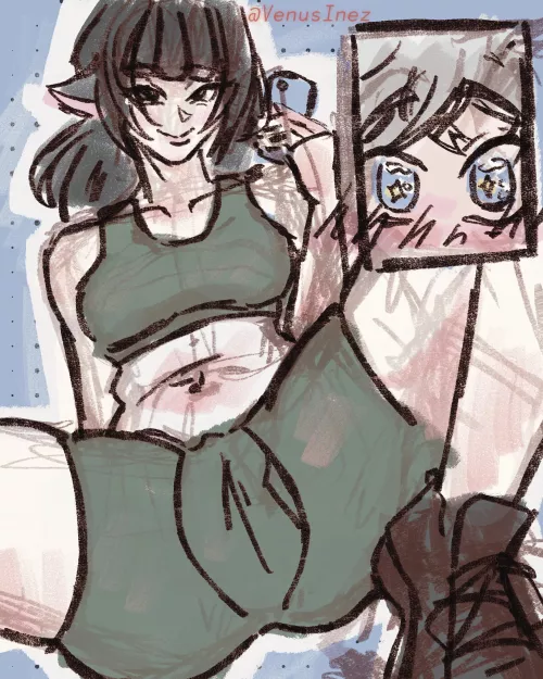 She wears the “pants” [Art by me]