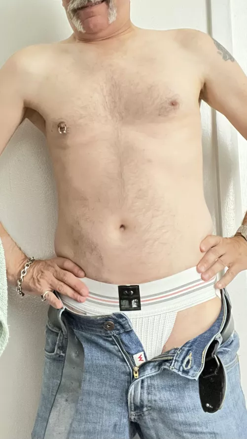 Dad in jockstrap; message me for revealing photos