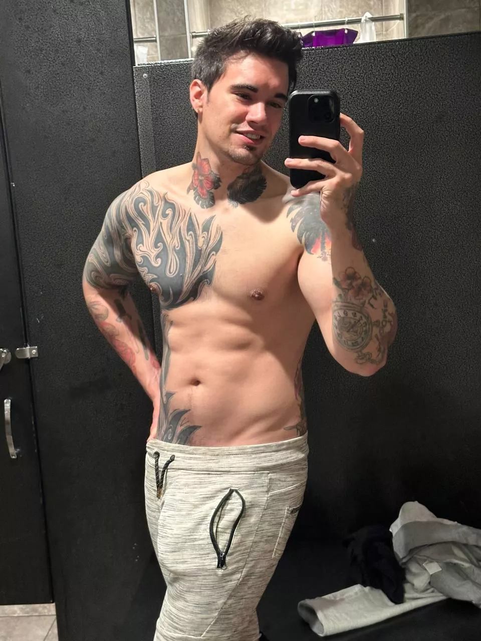 Fresh from a workout, snap ready