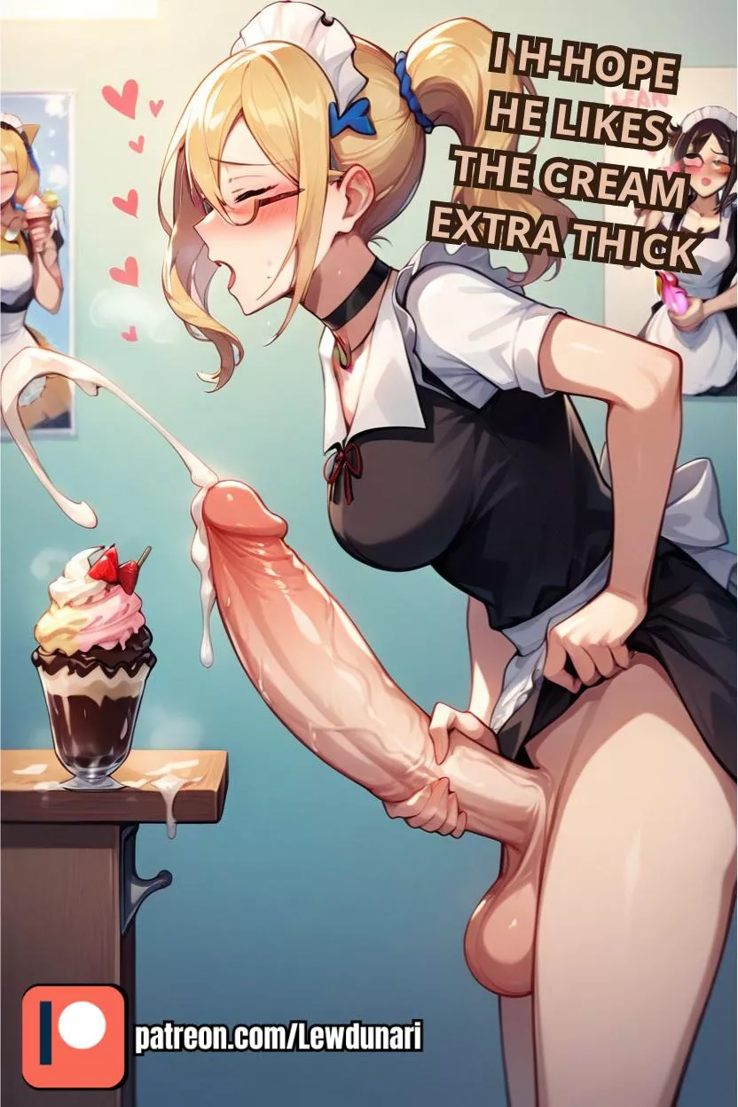 Futa working in an ice cream shop 