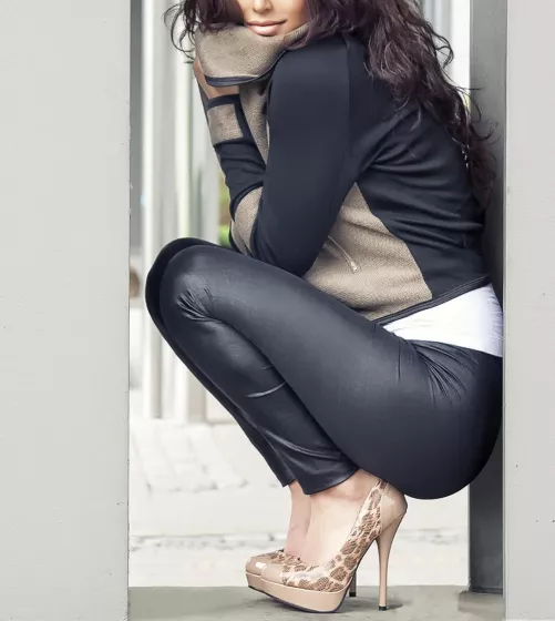 leather and heels, u really could't wish for more