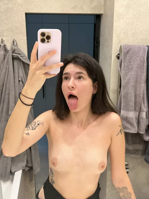 the house is full of people and I'm having fun in the bathroom