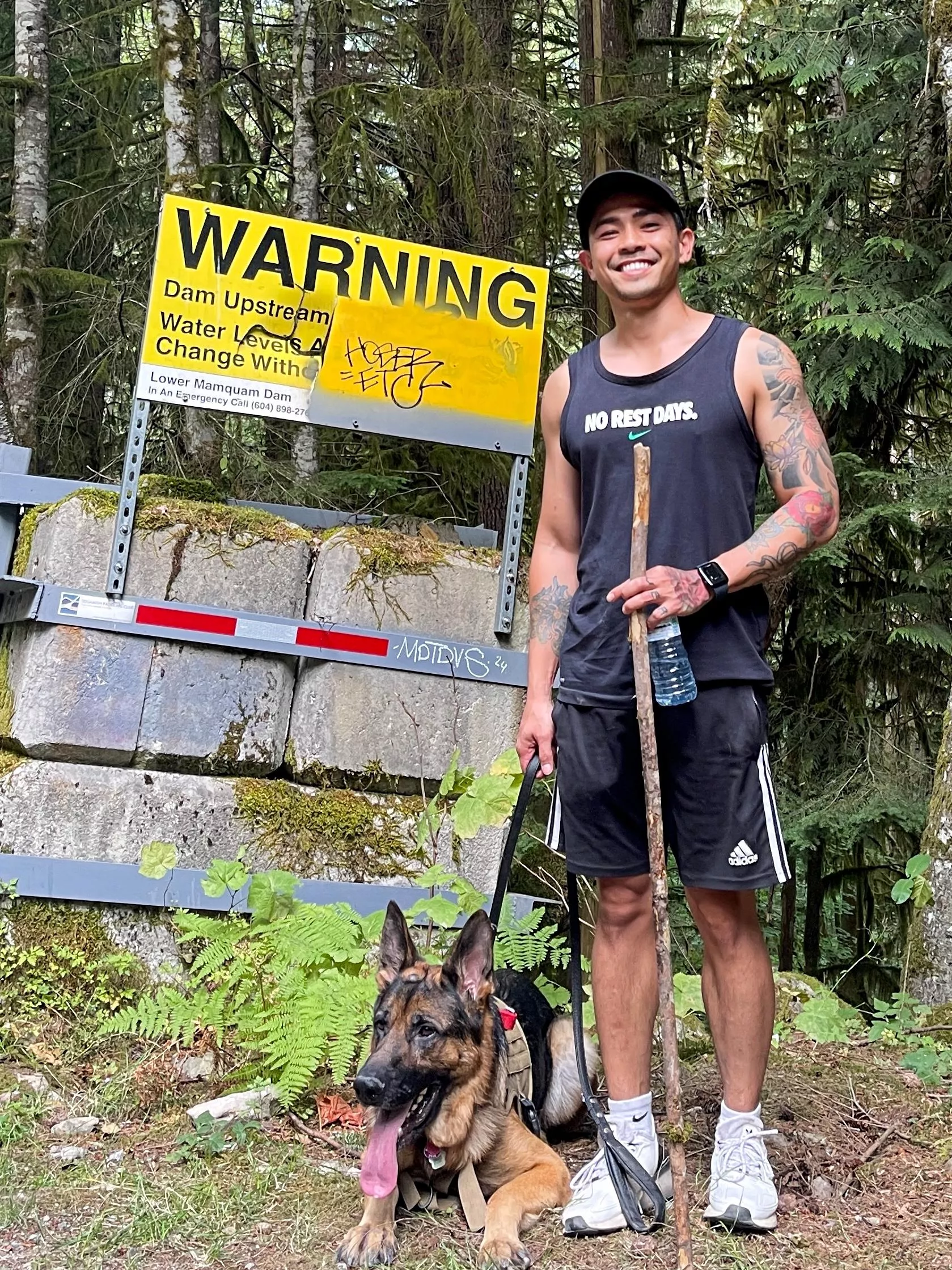 Took my doggo to hiking for the first time. Took my doggo to hiking for the first time.