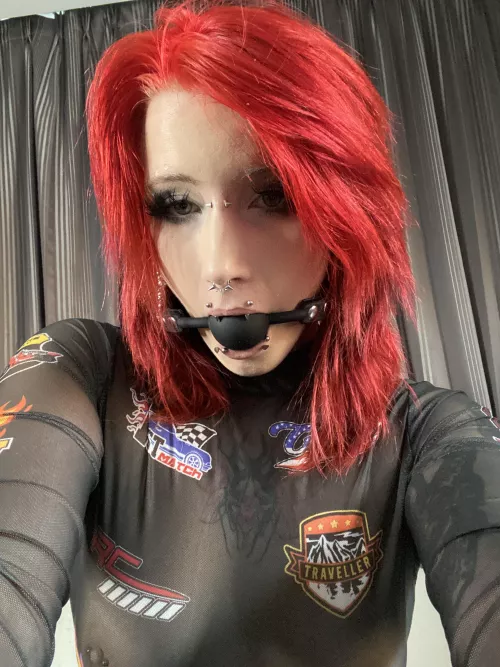 With a gag in my mouth, I'm ready for adventure