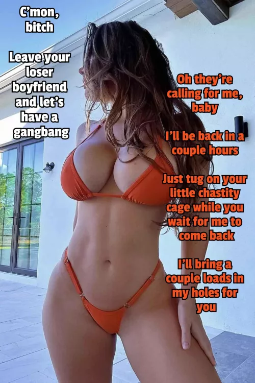 Your gf gets called by a group of Alphas for a gangbang 