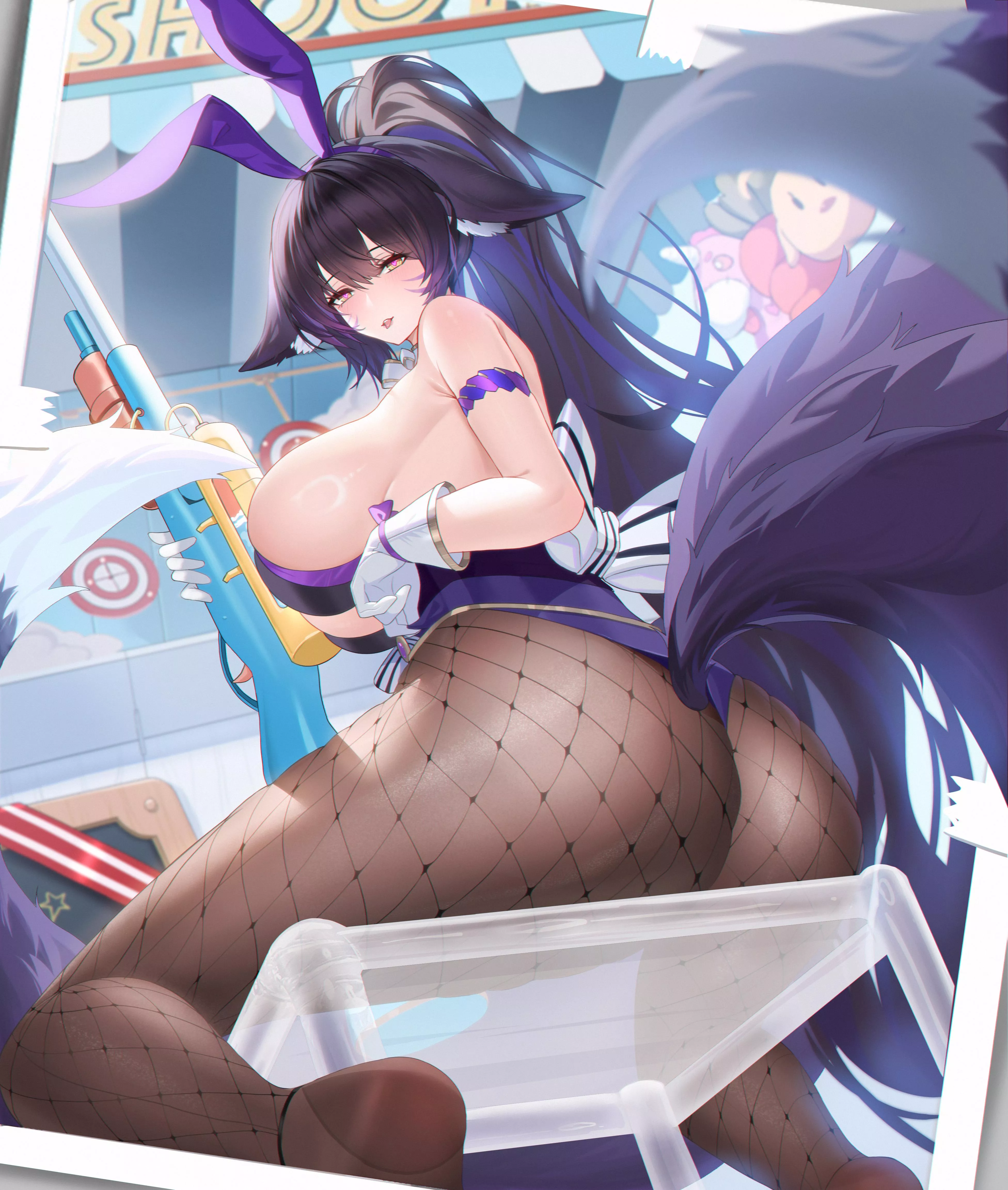 Bunny Musashi trying to hit the targets (Yijiufantexi) [Azur Lane]