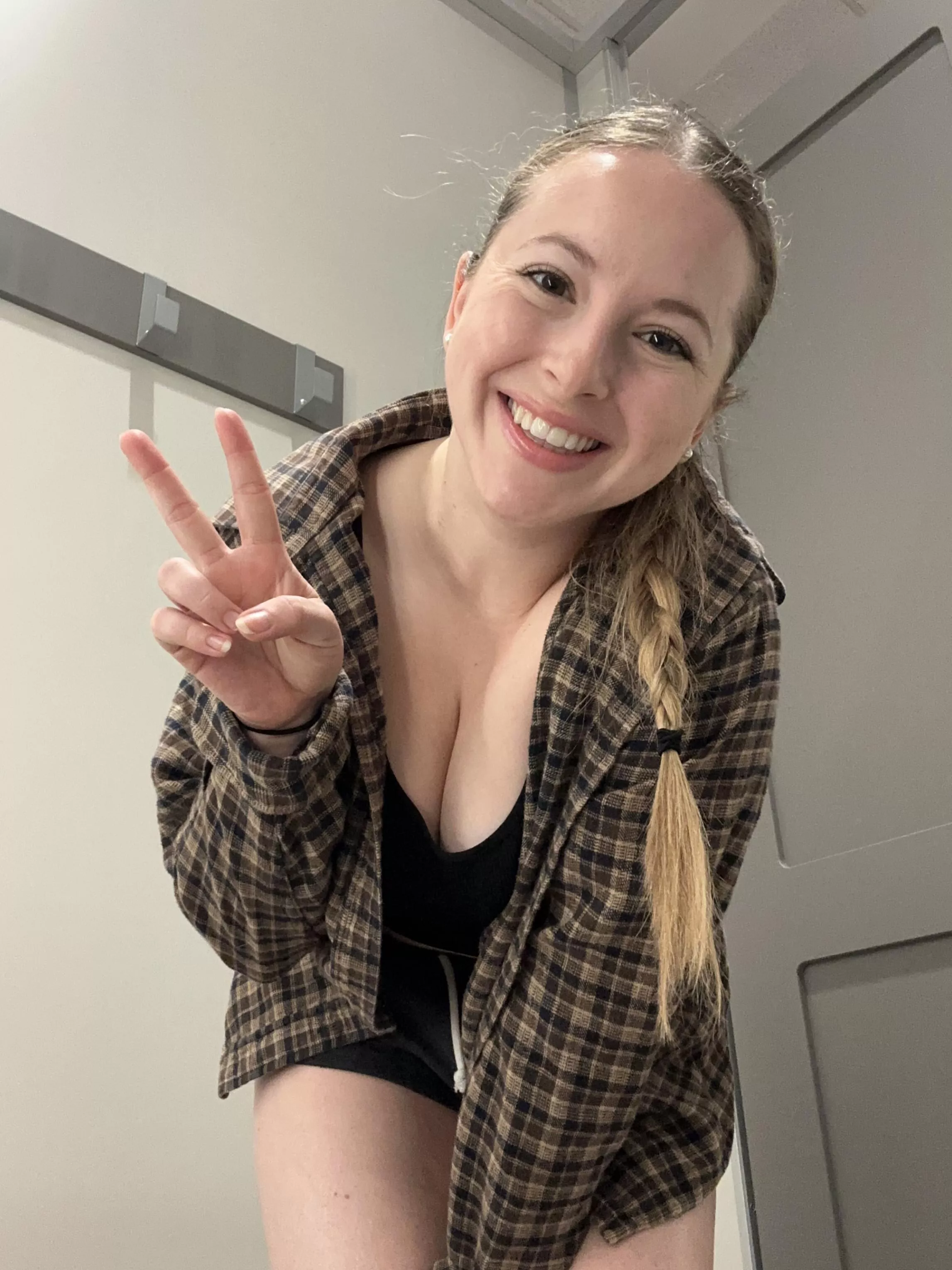 Freckles, cleavage and a smile