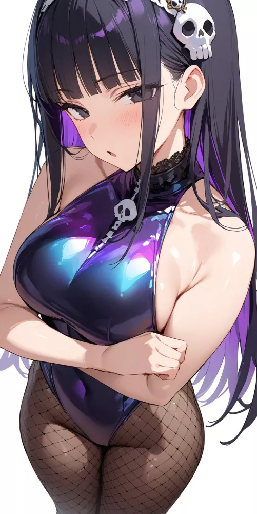 Holographic Goth Girl