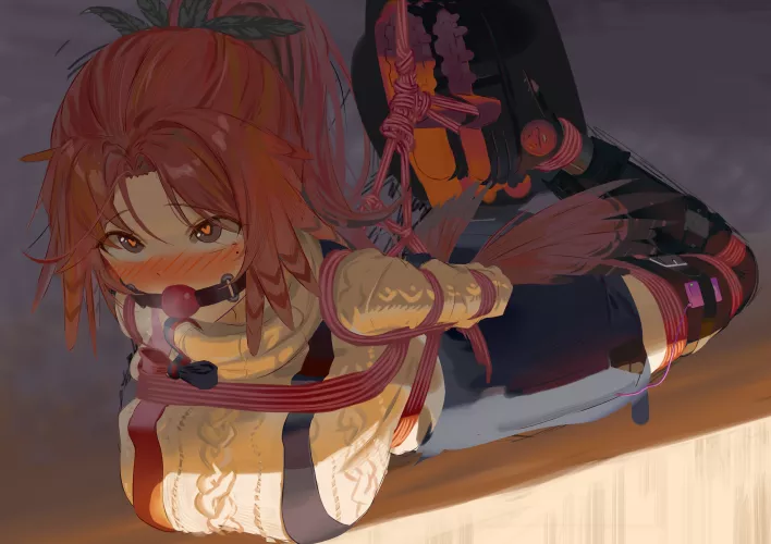 I love being tied up so much by my Owner~ ❤️