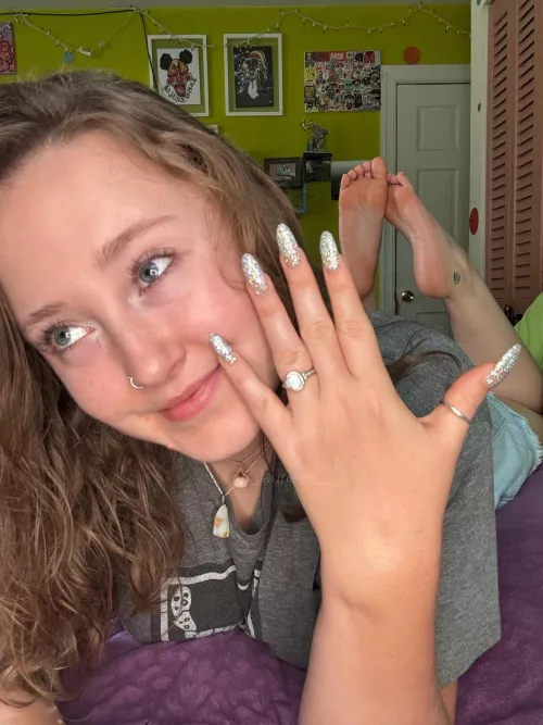 Oops did I distract you with My long glittery nails 