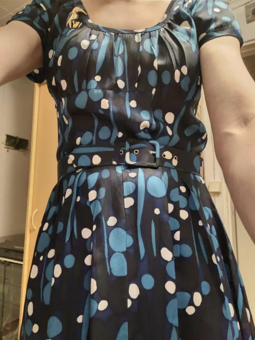 Secretly trying my mothers 20 years old dress!