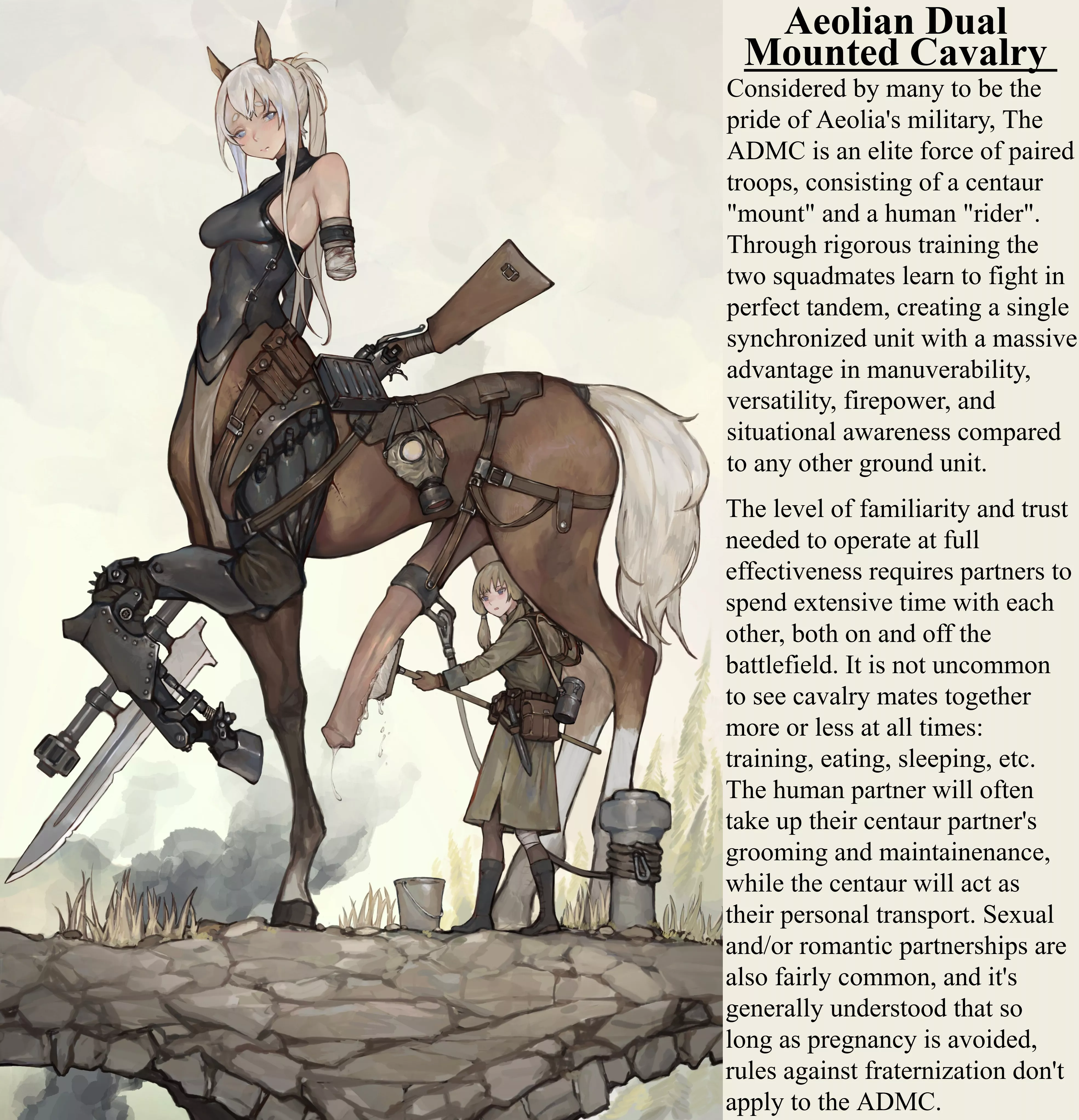 The Aeolian Dual Mounted Cavalry [Centaur] [Lore] (Artist: iuui)