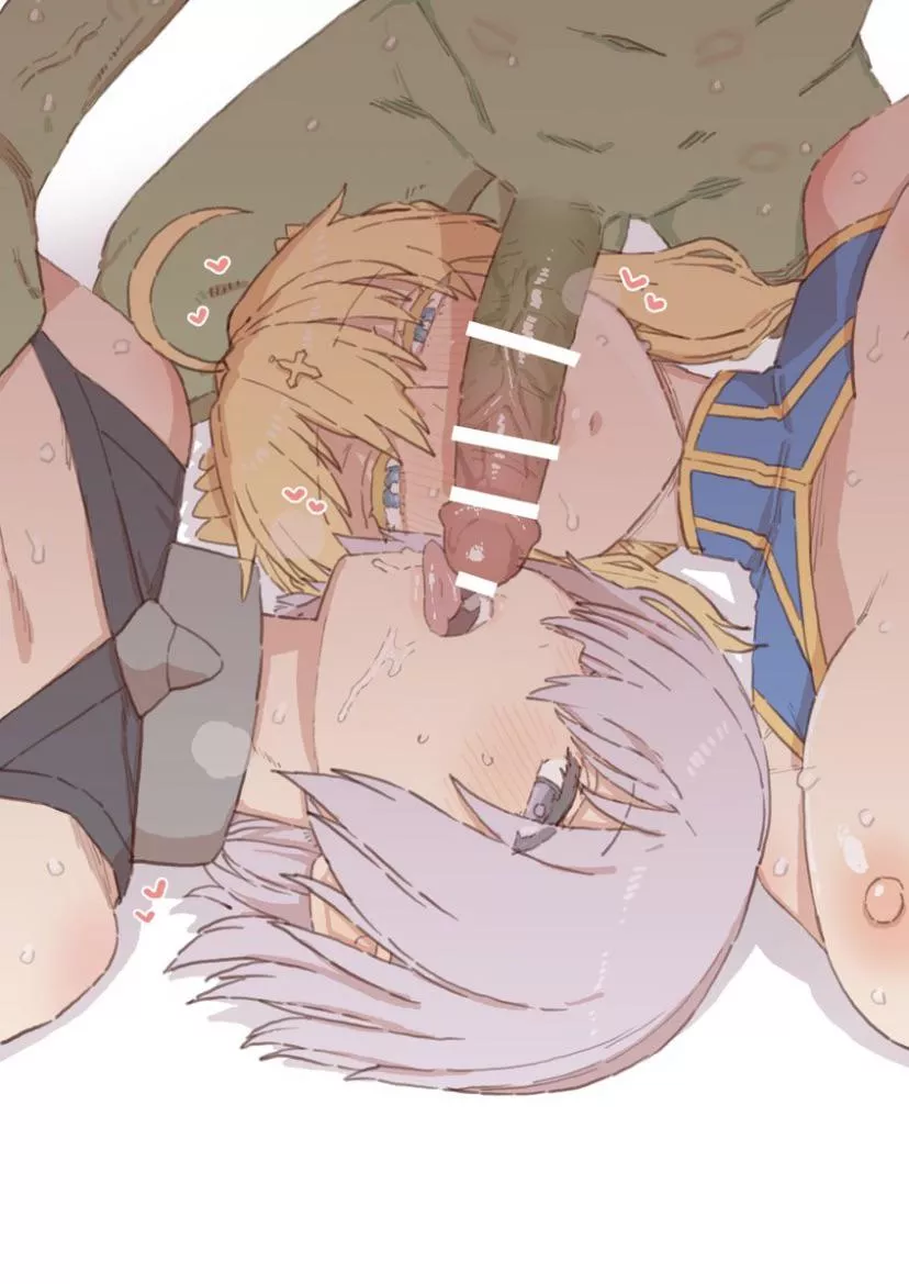 Artoria and mash’s fate after their incompetent master made them lose to goblins Artoria and mash’s fate after their incompetent master made them lose to goblins