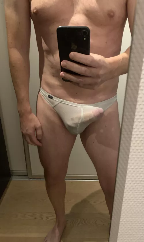 Checking if they were suitable for swimming. Not really i guess :-)