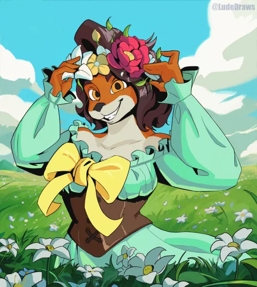🌼 Let's make a flower crown together! 🌼  (Art by me)
Commission                                                       