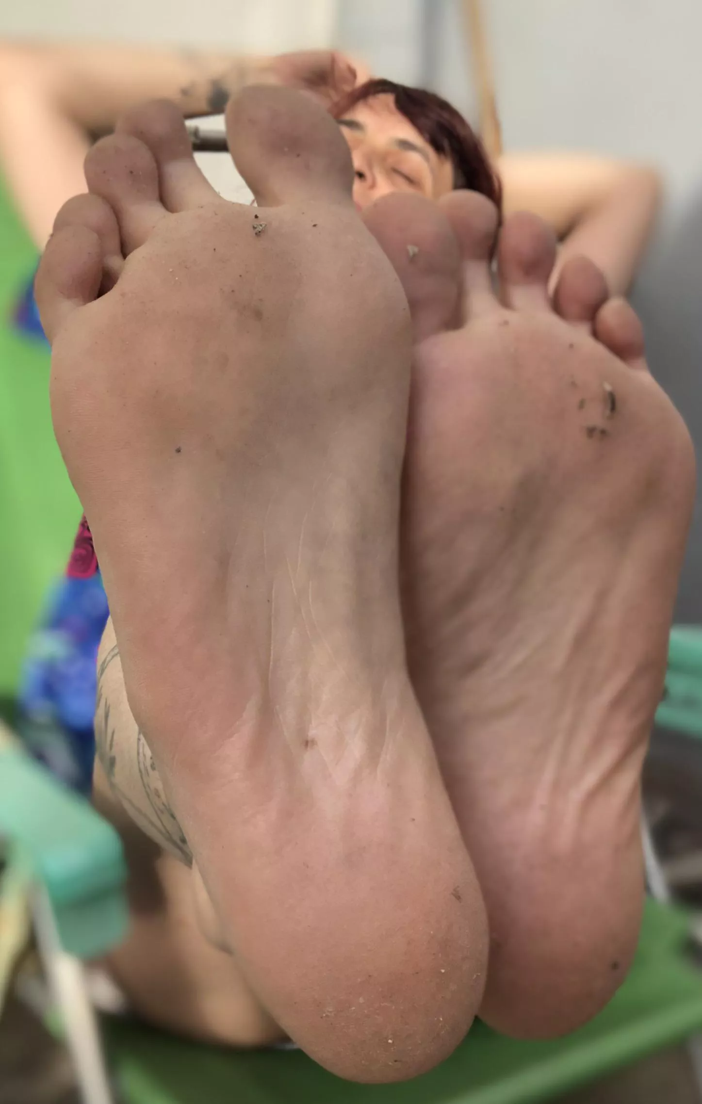 My feets after walking in the yard