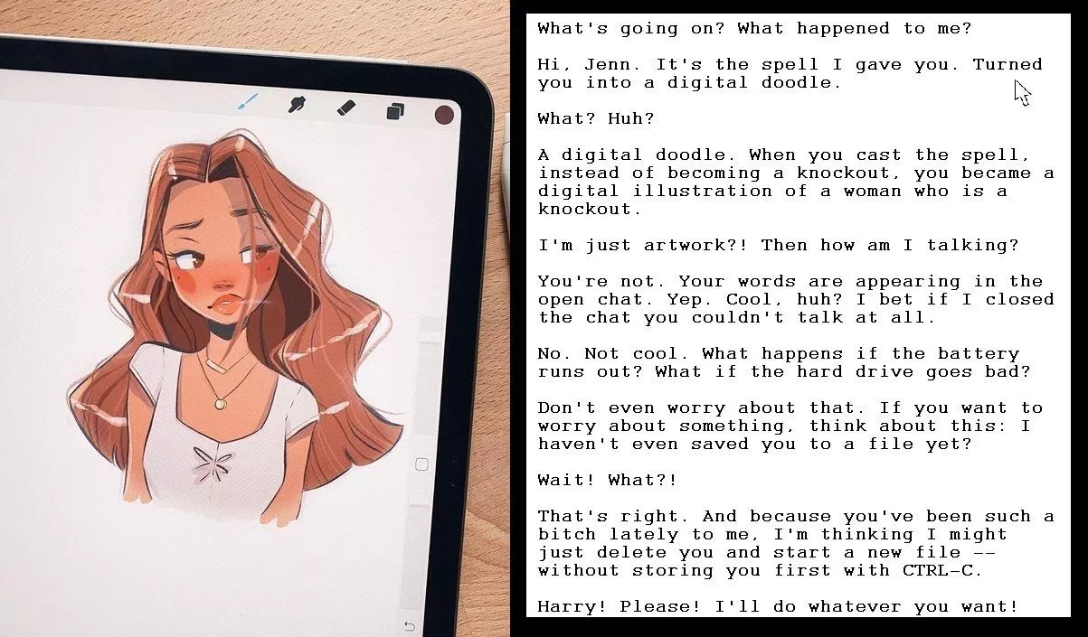 New caption! Dlgital Doodle magicaltransformation 