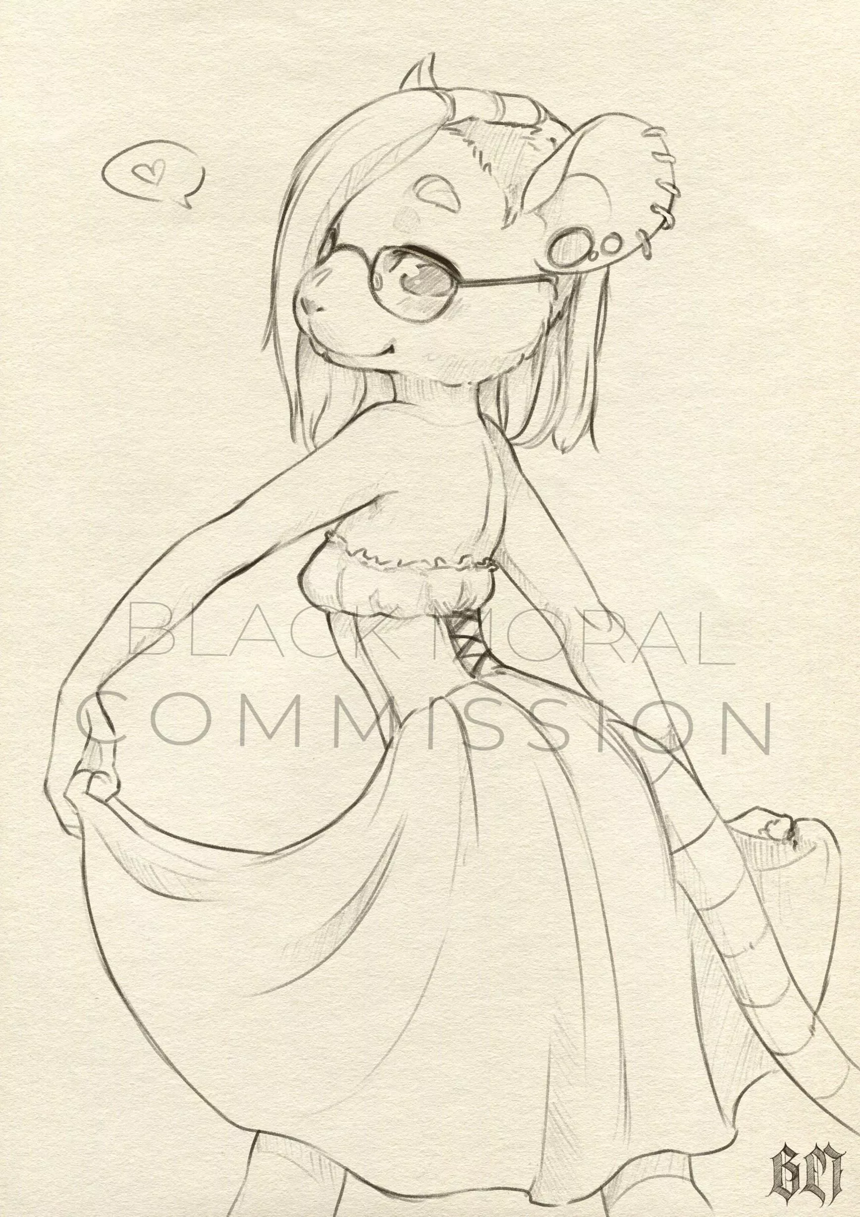 Ona's new dress! (artist  @WhiteMoralWhite)