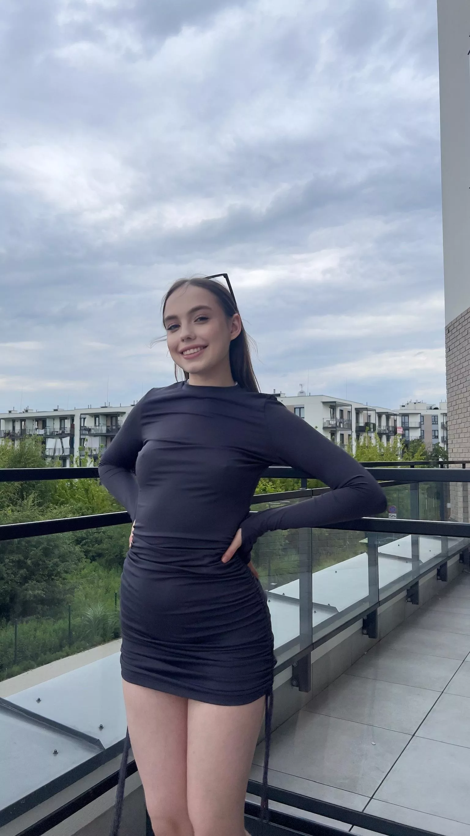 The black dress fits my smile