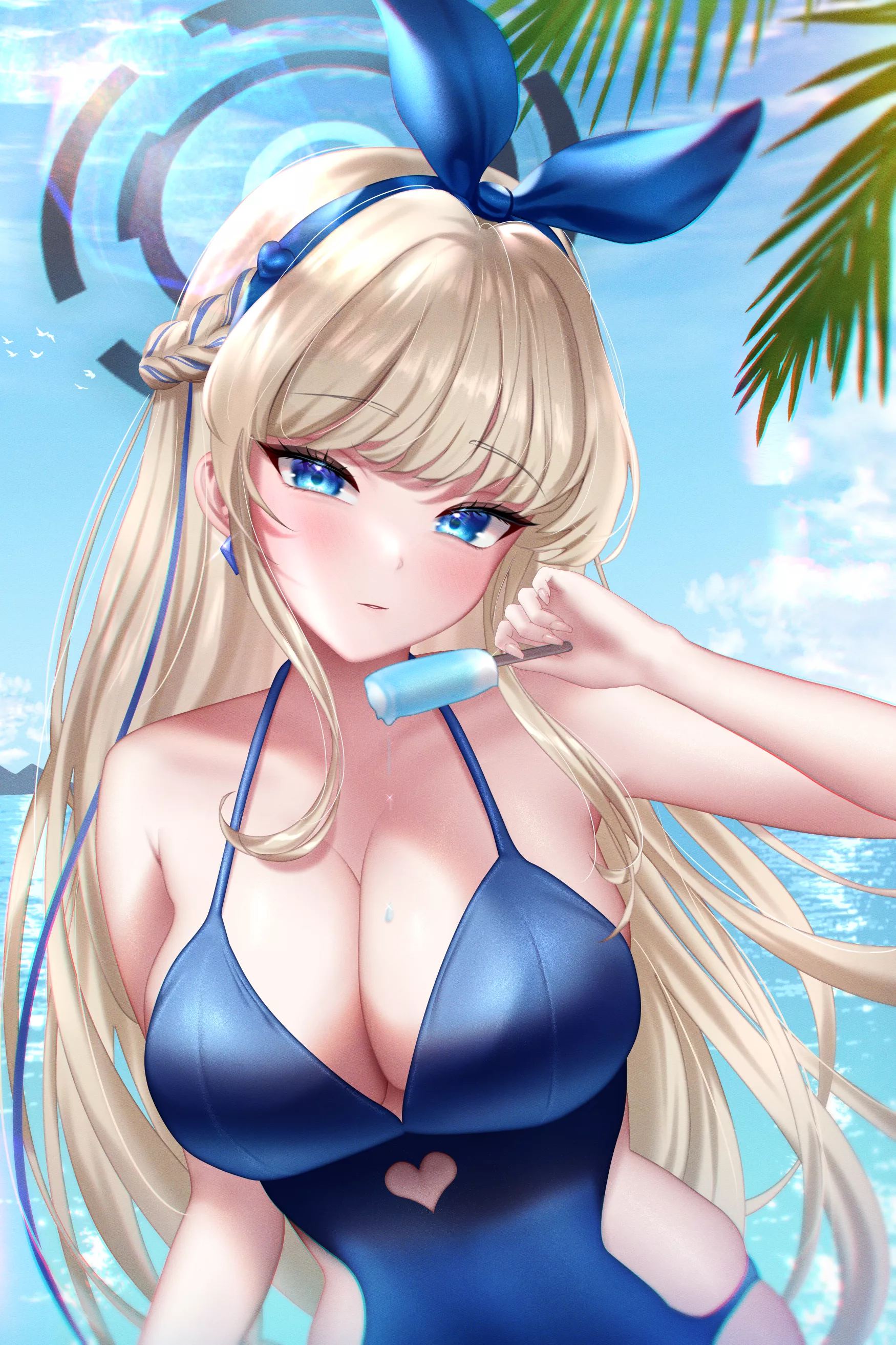 Toki with popsicle dripping (dadamyu) [Blue Archive]